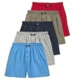 H.I.S Weite Herren Boxershorts, Shorts, klassischer Schnitt, 5er Pack (7, Bunt_2)