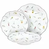 Tognana Millefiori, 18-teiliges Geschirrset für 6 Personen, Porzellan, Weiß, Made in Italy