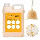 wisedry 2.2KG[5 LBS] Silikagel Perlen Wiederverwendbare mit Farbe indikator Wiederaufladbar Kieselgel Trockenmittel Bulk mit 10 PC-Organza-Drawstring-Beuteln