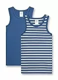 Sanetta Jungen Blau Unterhemd Im Doppelpack, Blau, 128 EU