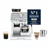 De'Longhi Siebträgermaschine La Specialista Arte EC9155.W, Espressomaschine mit Mahlwerk, 8 Mahlgrade, 15 Bar, 3 Temperaturen, Milchschaumdüse, 1550W, 1,7L Tank, Weiß inkl. Barista-Kit