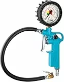 HAZET Reifenfüll-Messgerät 9041-1 I Manometer-Messbereich: 0-12 bar, Schlauchlänge: 400 mm, Manometer-Durchmesser: 63 mm I Reifendruck-Prüfer für Auto, Motorrad, Lkw uvm.