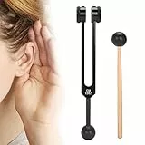 Brrnoo 136,1 Hz Stimmgabel, medizinische Stimmgabel, aus Aluminiumlegierung, Yoga, Werkzeug zur Einstellung der Klangtherapie, Vibrationstest mit Gummihammer
