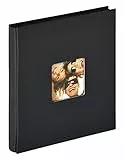 walther design Fotoalbum schwarz 400 Fotos 10x15 cm Einsteckalbum mit Cover-Ausstanzung, Fun EA-110-B