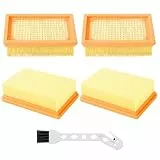 4 Stück Flachfaltenfilter für Kärcher Staubsauger,für Kärcher Staubsauger Mehrzwecksaugern WD4, WD5, WD6, MV4, MV5, MV6 Filter Ersatzmit 1 kleinen Bürste