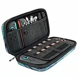 TiMOVO Tasche für Switch 2, Harte Tragetasche Hülle Case Kompatibel mit Nintendo Switch 2 Konsole und Zubehör, Schutzhülle Speichert 10 Spielkarten, mit Netztasche,Vergolden Textur