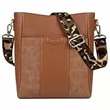 Missnine Damen-Umhängetasche, veganes Leder, Umhängetasche, Damen-Leder-PU-Umhängetasche, modische mittelgroße Eimertasche Umhängetasche für die tägliche Arbeit, Einkaufen, Reisen