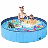 YSJILIDE Hundepool, 120 x 30CM Hundepools für Kleine, Mittlere & Große, PVC Faltbare planschbecken für Kinder für Abriebfest&rutschfest