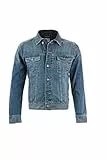 Wrangler Herren Classic Denim Jacket Jeansjacke, Blau (Mid Stone), L