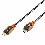 Vivanco PRO 14HDHD 20 PBIT High Speed HDMI Kabel mit Ethernet (Audio Rückkanal ARC 2 m) orange/schwarz