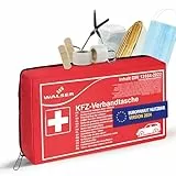 Walser Erste Hilfe Set Auto, Verbandskasten Auto Auszeichnung Sehr Gut*, Auto Verbandskasten 2024, Erste Hilfe Kasten, Verbandskasten Auto 2024, Erste Hilfe Auto, KFZ Verbandkasten DIN 13164 rot