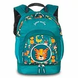 Fabrizio Kinderrucksack Kindergarten Rucksack Tasche mit Brustgurt und Bodenfach 20616, Farbe:Petrol