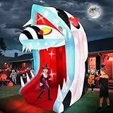 10 Fuß aufblasbarer Halloween Schlangenkopf, Kalolary Halloween Dekoration für Draußen mit Offenem Mund Scharfen Zähnen Aufblasbarer Halloween Torbogen Schlange Aufblasbare Garten Zuhause Party Straße