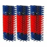 Kerbl Kratzbürsten für Tiere 22 x 50 cm in 2er, 3er, 4er Set – robuste Viehbürsten für Rinder, Kälber, Pferde & Ziegen – vielseitige Montage an Wand/Ecke/Pfahl – ideal für Kopf & Hals (3er Set)
