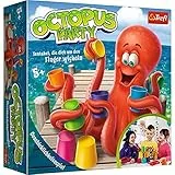 Trefl, Octopus Party, Geschicklichkeitsspiel, Familienspiel, Partyspiel für 1-3 Spieler, für Kinder ab 5 Jahren , Fingertraining, Feinmotorik, Fangarme, bauen aus Bildern, Spielkarten