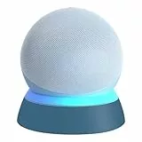 C YECEN Tischständer für Echo Dot 5. & 4. Generation, Desktop-Halterung,Basishalterung mit Lichtleiter und mit integriertem Kabelmanagement,Blaugrau