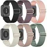 TUCOMO 6 Stück Elastische Nylon Armband Kompatibel mit Amazfit Bip 6/Bip 5/ GTR 4/GTR 3/GTR 3 Pro/GTR 2/2e/GTR 47mm, 22mm Loop Dehnbares Uhrenarmband für Amazfit Balance/Cheetah Pro Herren Damen