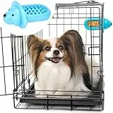 Happilax Langsamer Futternapf für Hunde - Kistenleckerli-Spender für Hunde - Haustiere beschäftigt und stimuliert - Befestigung - Unzerstörbares Spielzeug Hundetraining - 7x14x9 cm, Blau