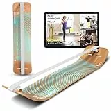 Gibbon Giboard Set Zen Blue – Komplettes Balance-Board – inklusive Gurt & Spannsystem – Buchenholz FSC – Design japanischer Garten für Yoga & Entspannung