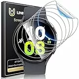 UniqueMe [6 Stück Schutzfolie für Samsung Galaxy Watch 4/5 44mm Folie, [Flexible TPU] Weich HD Klar Displayfolie Samsung Watch Schutzfolie Blasenfreie, Volle Abdeckung, Anti-Staub