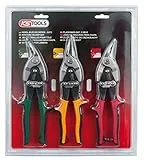 KS Tools 118.0050 Hebel-Blechdurchgangsscheren-Satz, 3-tlg.