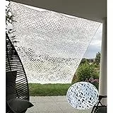 Xrdbfd Tarnnetz, Sonnensegel, Verstärktes Camouflage Netz, Militärisches Sonnenschutz-tarnnetz, Für Jagd, Garten, Autoabdeckung, Weißes Schutznetz, 1,5m, 3m, 4m, 6m, 8m,1.5x3m(4.9 * 9.8ft)