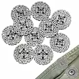 Healifty 10 StüCk Metal Snowflake Snaps: 30Mm AnnäHdruckknöPfe Aus Zinklegierung Schwarz FüR Jacken MäNtel Blazer Modische Verdeckte DruckknöPfe