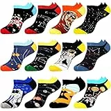 Belloxis Sneaker Socken Herren 43-46 Kurze Socken Herren 43-46 Bunte Socken Sportsocken Ausgefallene Socken Kuschelsocken Baumwollsocken Geschenke für Manner Geburtstag Geburtstagsgeschenk für Manner
