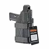 EXCELLENT ELITE SPANKER Taktische verstellbare Pistolenholster für M1911 Glock 17 G18 G19 G26 G34 XD-45acp CZ P-10C Molle Holster(Grau)
