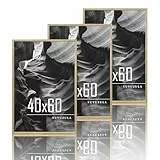 VUVUZULA Bilderrahmen 40x60cm Holz Holzrahmen 3er Set Eiche Fotorahmen MDF Rahmen Natur