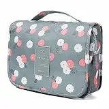 Retoo Kulturbeutel, Reise kulturtasche, Kosmetiktasche, Aufhängen, Frauen Waschtasche, Tasche mit Henkel hängend Waschbeutel, Kosmetik-Organizer für Damen, für Camping Toiletten, 24x9,5x19cm