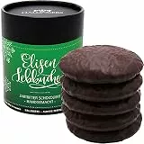 Hallingers Genuss Manufaktur Elisen-Lebkuchen Weihnachts-Geschenk - 5 saftige Elisen-Lebkuchen hoher Kernanteil handmade in edler Geschenk-Dose 'Zartbitter', Weihnachten für Frauen Männer