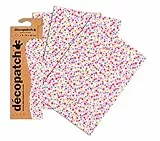 Décopatch Papier No. 689 (pink bunt Punkte, 395 x 298 mm) 3er Pack