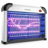 Buzbug LED Insektenvernichter, 3800V Starke Mücken- und Fliegenfalle, 3 Lampen, Nachhaltig mit geringerem Stromverbrauch, Mückenlampe, Mückenschutz, Mückenabwehr, Insektenfänger (Neues Schwarz)