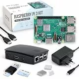 db-tronic Raspberry Pi 3 B+ 1GB Starter Set | 64GB Edition | Netzteil | Gehäuse | Kühlkörper | 4K HDMI Kabel | Ideal für Smart Home, Retro Gaming & DIY Projekte