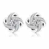 B.Catcher Damen-Ohrringe aus 925er Sterlingsilber mit Cubic Zirkonia – Gemini Twin Stars Kollektion, luxuriöse Handwerkskunst, für Geburtstag, Hochzeit, Muttertag