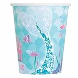 Papierbecher - 266 ml - Meerjungfrauenparty - 8er-Pack