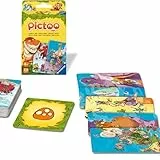 Ravensburger 23479 - Pictoo Dino Kartenspiel - Schnelles Karten-Suchspiel für Kinder ab 4 Jahren, Familienspiel für Kinder und Erwachsene, für 2 bis 6 Spieler