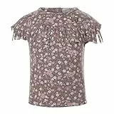 Koko Noko Mädchen Grau Fransen T-Shirt, Grau, 92 EU