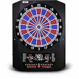 Bull’s Universum Pro L Elektronisches Softtip Dartboard – LED Beleuchtung, 45 Spiele / 474 Varianten, für bis zu 8 Spieler, inkl. Darts & Zubehör (Blau/Rot)