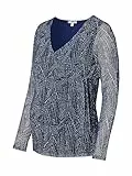ESPRIT Maternity Damen Nursing Long Sleeve Allover Print T-Shirt, Dark Blue - 405,S