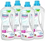 Impresan Hygiene-Spüler Universal - 4 x 1,5L - Wäsche-Desinfektion - Desinfektionsspüler - beseitigt mehr als 99,9% Bakterien, Pilze und spezielle Viren - 4 x 18 Waschladungen