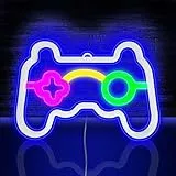 HOTUT Gamer LED Neonlicht,Spiel Leuchtreklame,Gaming Neon Schild, USB und Batterie betrieben Spielförmige Leuchtreklame für Internet Cafe Game Room Bar Party Deko