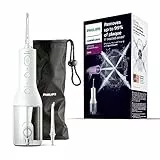 Philips Sonicare kabelloser Power Flosser 3000 Munddusche; Wasser-Flosser für Zähne, Zahnfleisch und Zahnpflege, weiß (Modell HX3826/31)
