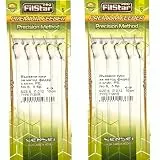 PRO FILSTAR Angelhaken Set mit Vorfach für Method Feeder 10 Stück, Größe 6