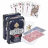 2X Kunststoff Spielkarten | Wasserdicht | Professionelle Qualität | 100% wasserdichter Kunststoff | Luxus Design Mit klassischer Karte | Flexibel Und Robust | Bridge & Poker | Duo Pack Rot