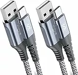 sweguard USB C Kabel 3.1A [2Stück 3m] Schnellladung, Ladekabel USB C Nylon für iPhone 16 15 Pro Max, Samsung Galaxy S25 S24 S23 S22 S21 S20 S10 S9 S8 Plus,Note,A71 A55 A51 A50 A15,Flip Pixel LG Moto