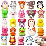 24er-Set Tierische Squishy Spielzeuge, Fidget Squeeze Toy Tier, Sensorikspielzeug für Kinder 4-12 Geburtstag Weihnachten Ostern Partybeutel Klassenzimmer​ Geschenkbox Schatzsuche-Füllung