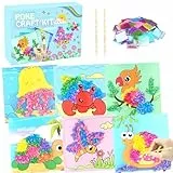 DIY Bastelset Kinder ab 4-9 Jahre,Tiere Bastelset Spielspielzeug,Vogel,Krabbe,6 Stück DIY Set Poke Art Basteln Kinder,sauberer Spaß,Kreativ Set für Kindergeburtstag Geburtztag Geschenk für 4-12 Jahre