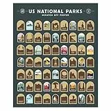 Enno Vatti US National Parks Scratch Off Poster – Alle 63 Nationalparks – (jedes NationalparkPoster ist 40,6 x 50,8 cm) – Die NationalparkKarte zum Rubbeln für Ausflüge, um Ihre